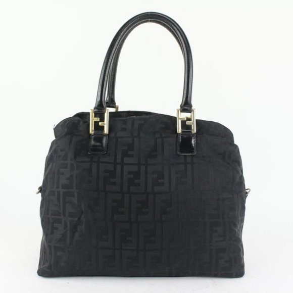 Fendi Black Monogram FF Zucca Dome Bag 927ff54